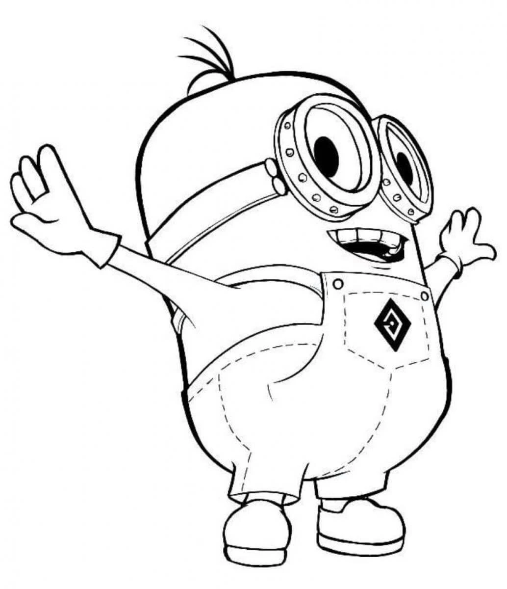 Despicable Me boyama sayfası – çocuk aktivitesi, PDF indir