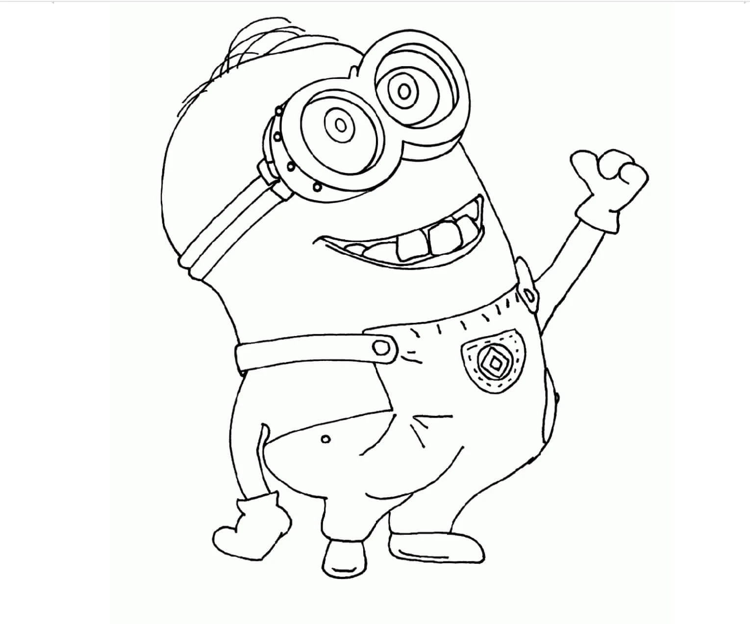 Despicable Me boyama sayfası – kolay boyama, eğitici aktivite