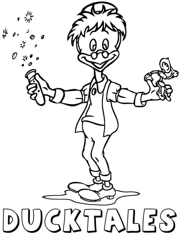 Ducktales boyama sayfası – çocuk aktivitesi, PDF indir