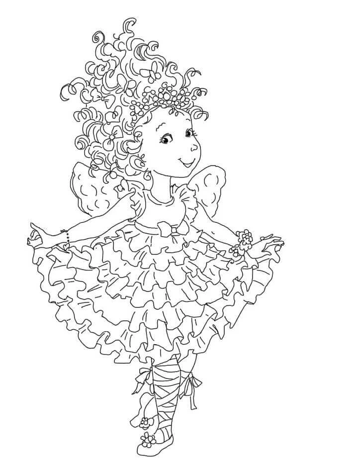 Fancy Nancy boyama sayfası – sevimli karakter, sanatsal çalışma