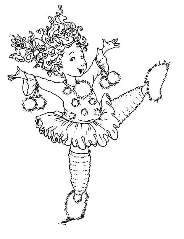 Fancy Nancy boyama sayfası – çizgi film temalı, basit çizim