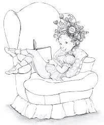 Fancy Nancy boyama sayfası – el becerilerini geliştirir, boyama çalışması