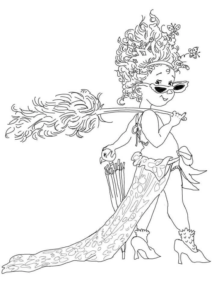 Fancy Nancy boyama sayfası – keyifli zaman, renkli çizimler