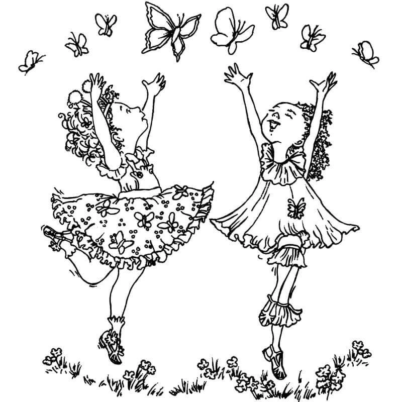 Fancy Nancy boyama sayfası – çocuk aktivitesi, PDF indir
