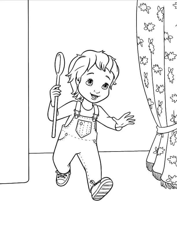 Fancy Nancy boyama sayfası – sanatsal çalışma, çocuklar için