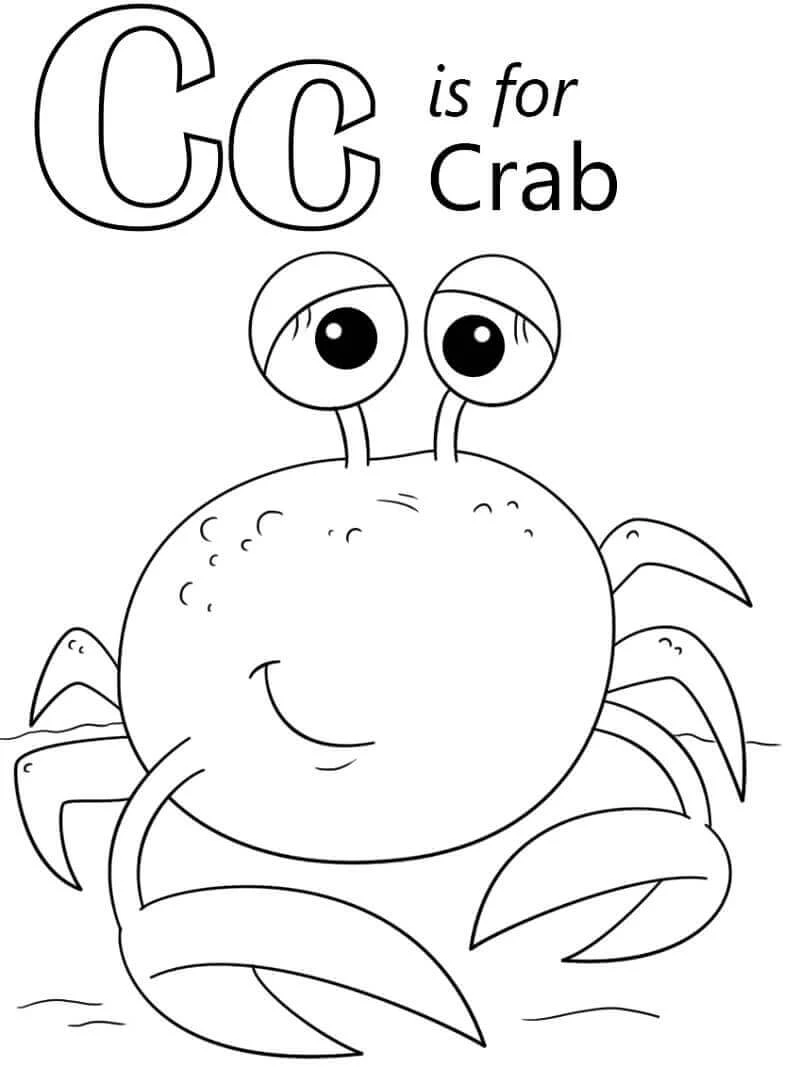 C Harfi boyama sayfası – yaratıcılık, eğlenceli etkinlik