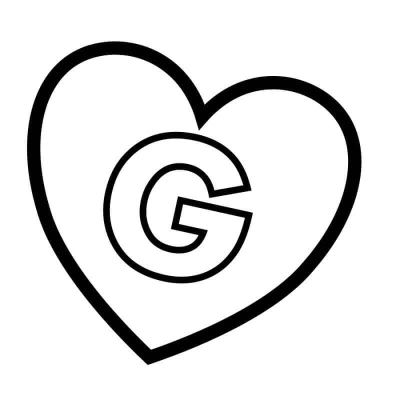 G Harfi boyama sayfası – boyama çalışması, yaratıcılığı geliştirir
