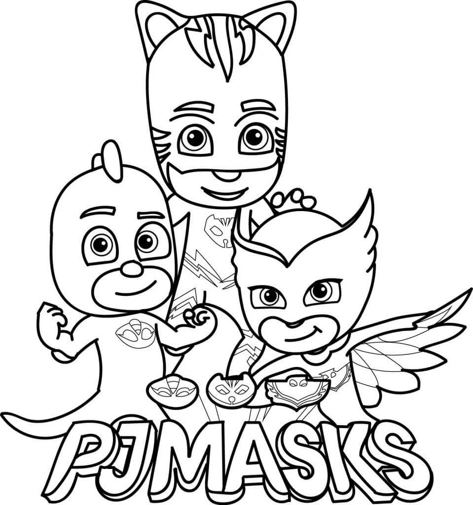 Pijamaskeliler boyama sayfası – sanatsal çalışma, çocuklar için