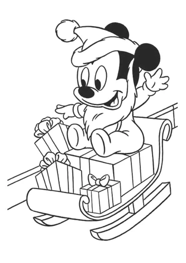 Mickey Mouse (Miki Fare) boyama sayfası – el becerilerini geliştirir, boyama çalışması