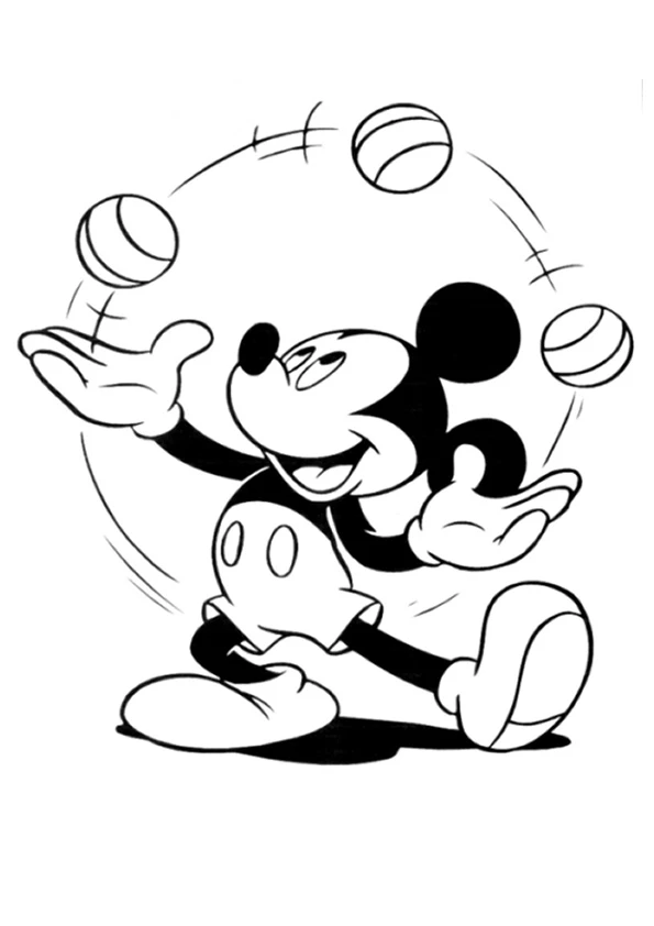 Mickey Mouse (Miki Fare) boyama sayfası – ücretsiz yazdır, boyama etkinliği
