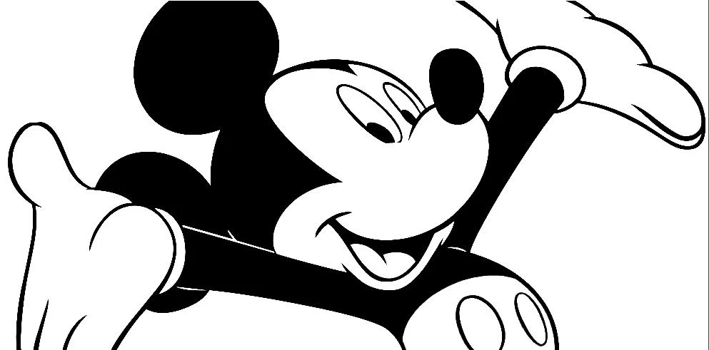 Mickey Mouse (Miki Fare) boyama sayfası – çocuklar için, çizgi film temalı