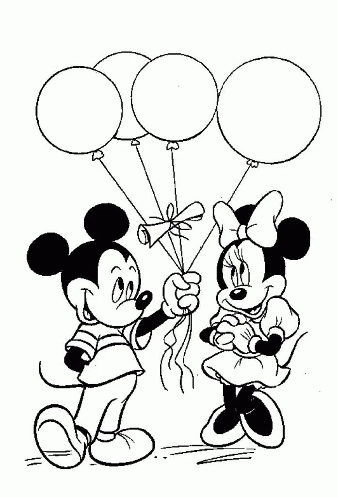 Mickey Mouse (Miki Fare) boyama sayfası – boyama etkinliği, çocuk aktivitesi