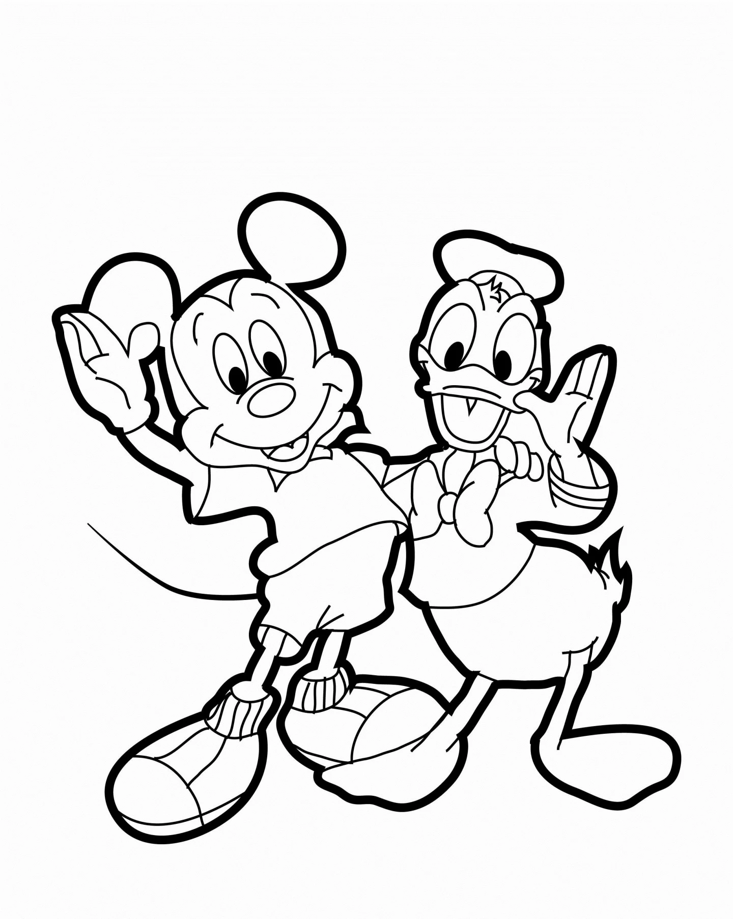 Mickey Mouse (Miki Fare) boyama sayfası – keyifli zaman, renkli çizimler