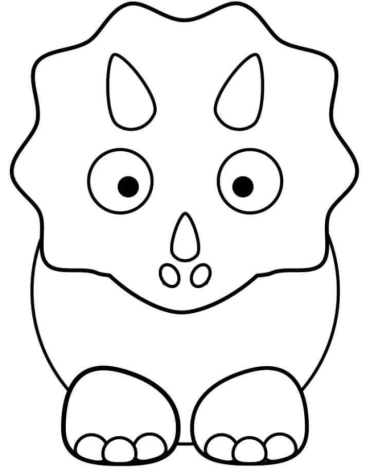 Triceratops boyama sayfası – evde etkinlik, ücretsiz yazdır
