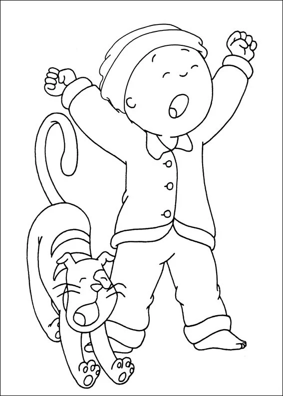 Caillou boyama sayfası – yaratıcılık, eğlenceli etkinlik