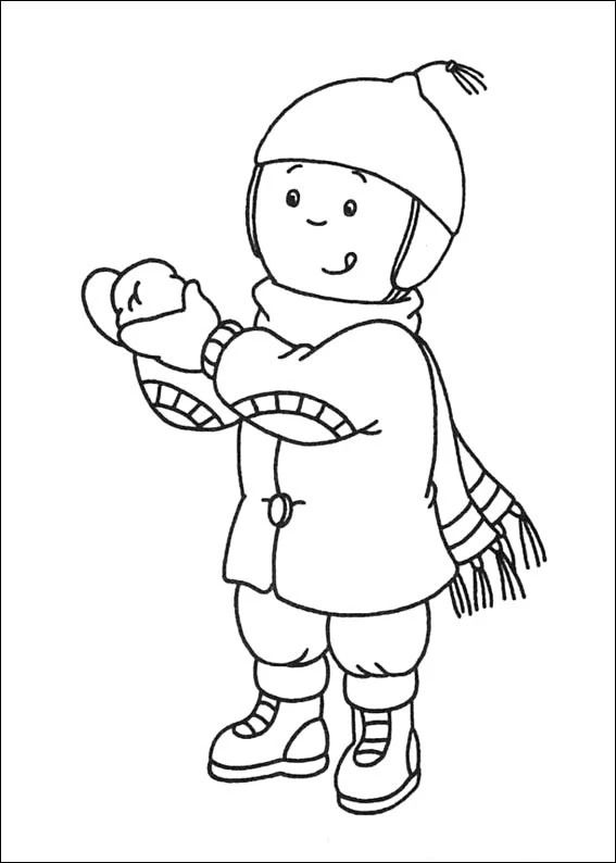 Caillou boyama sayfası – yaratıcılığı geliştirir, keyifli zaman