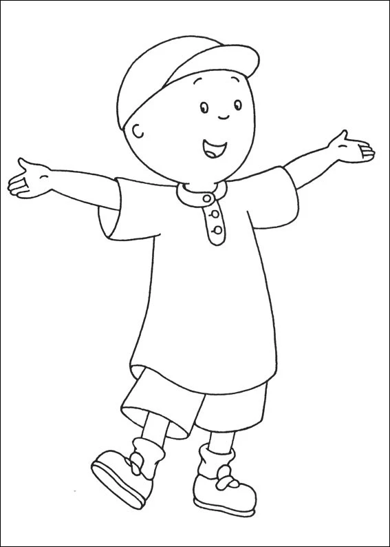 Caillou boyama sayfası – okul öncesi, evde etkinlik