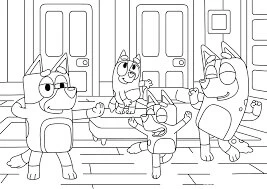 Bluey boyama sayfası – yaratıcılığı geliştirir, keyifli zaman