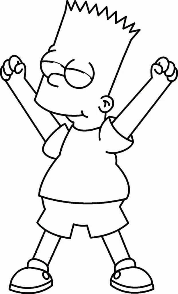 Bart Simpson boyama sayfası – ücretsiz yazdır, boyama etkinliği