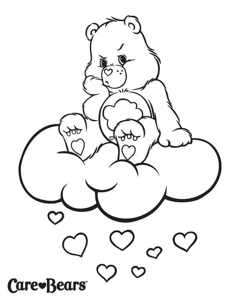 Care Bear boyama sayfası – yaratıcılık, eğlenceli etkinlik