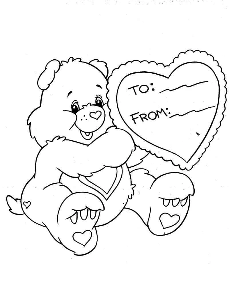 Care Bear boyama sayfası – ücretsiz yazdır, boyama etkinliği