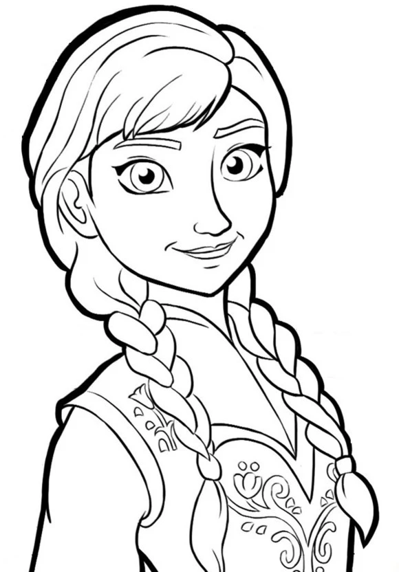 Frozen (Karlar Ülkesi) boyama sayfası – boyama çalışması, yaratıcılığı geliştirir