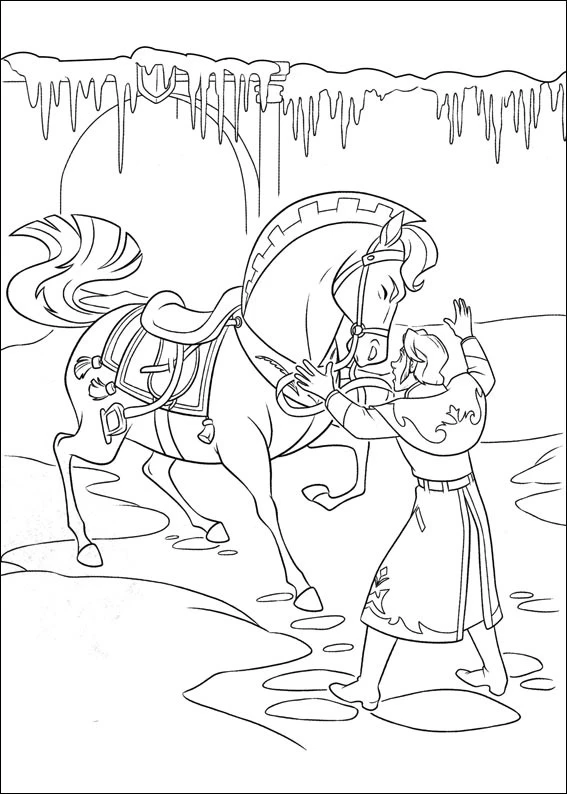 Frozen (Karlar Ülkesi) boyama sayfası – sevimli karakter, sanatsal çalışma