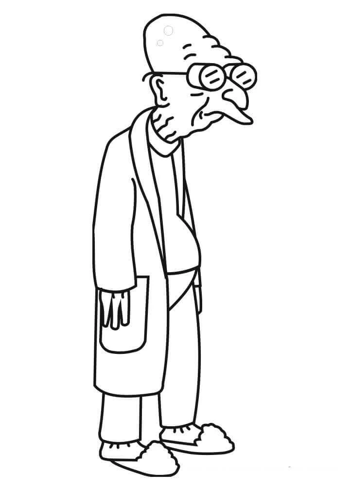 Futurama boyama sayfası – okul öncesi, evde etkinlik
