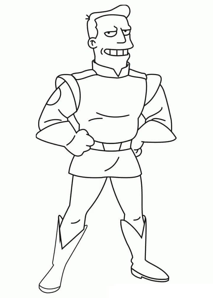 Futurama boyama sayfası – boyama etkinliği, çocuk aktivitesi