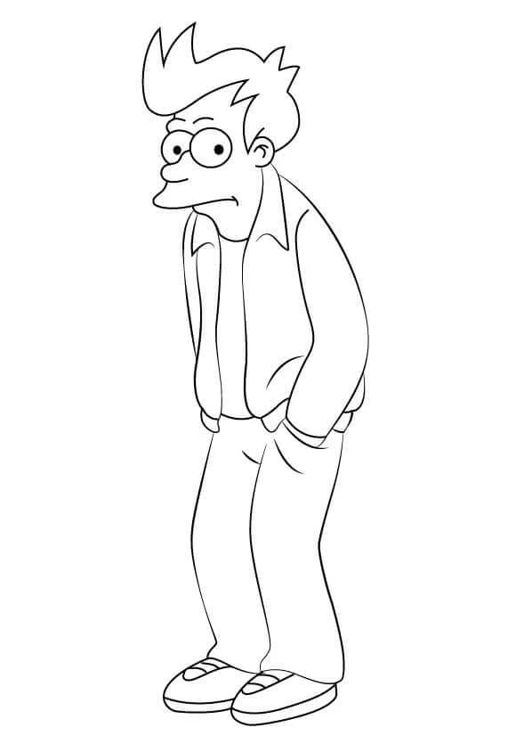 Futurama boyama sayfası – keyifli zaman, renkli çizimler