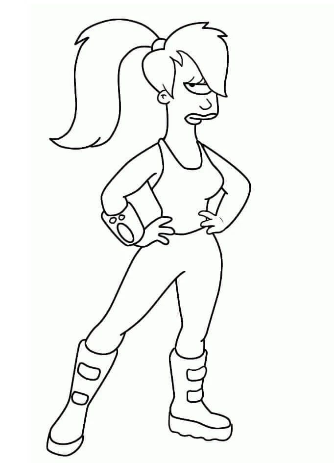 Futurama boyama sayfası – sanatsal çalışma, çocuklar için