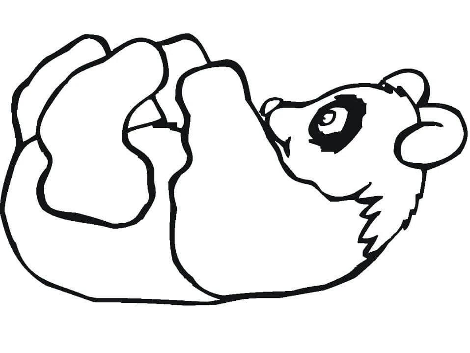 Panda boyama sayfası – el becerilerini geliştirir, boyama çalışması