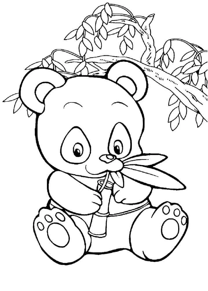 Panda boyama sayfası – evde etkinlik, ücretsiz yazdır