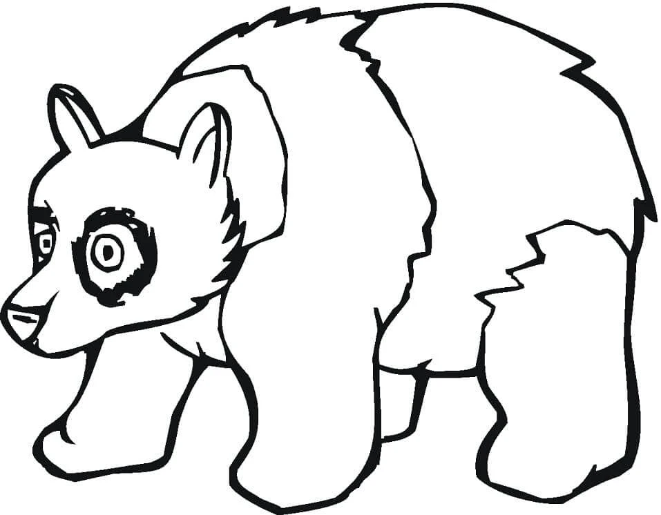 Panda boyama sayfası – yaratıcılık, eğlenceli etkinlik