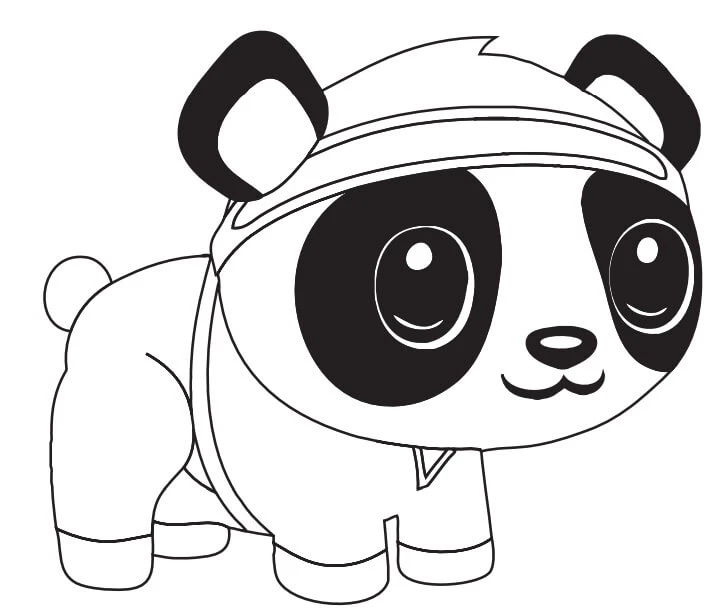 Panda boyama sayfası – PDF indir, sevimli karakter