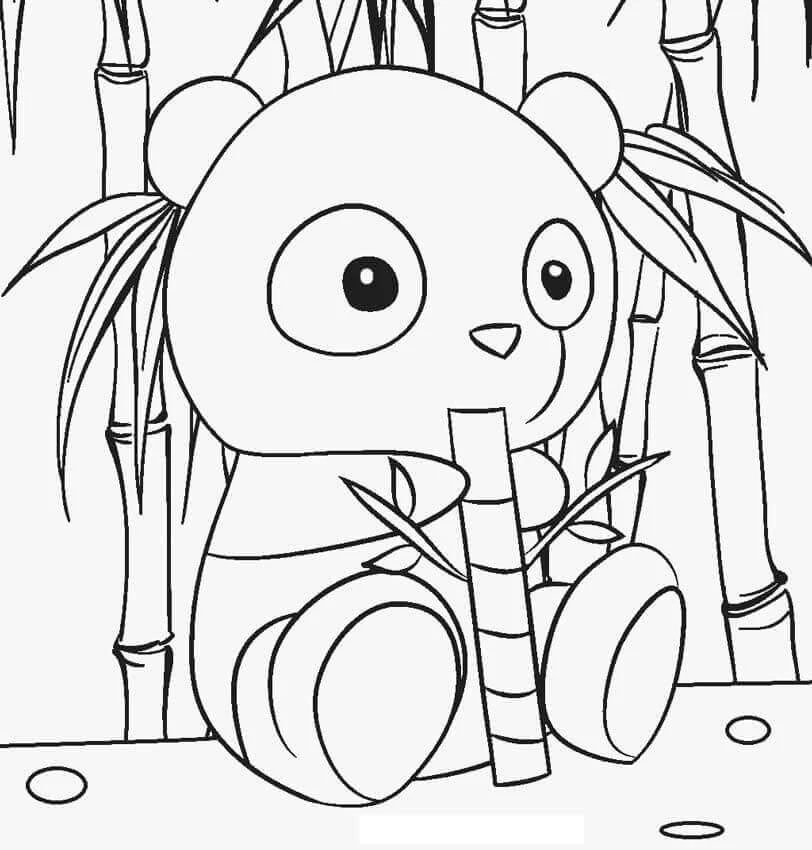 Panda boyama sayfası – eğlenceli etkinlik, el becerilerini geliştirir