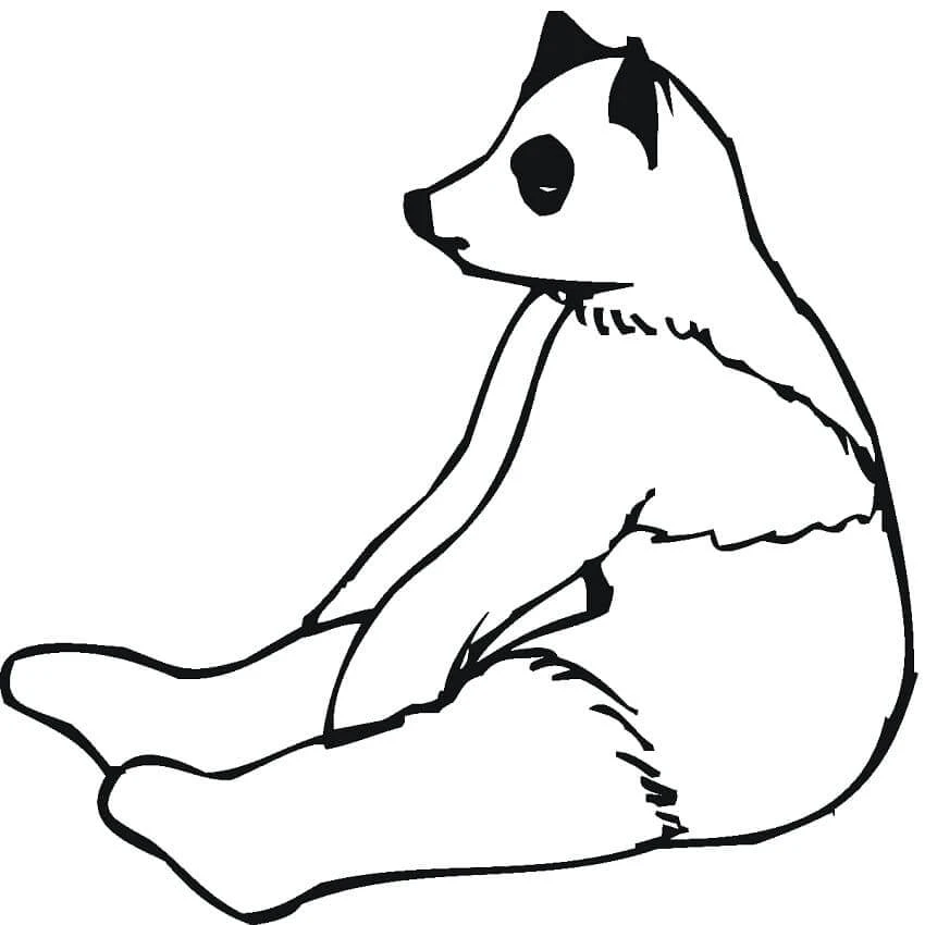 Panda boyama sayfası – okul öncesi, evde etkinlik