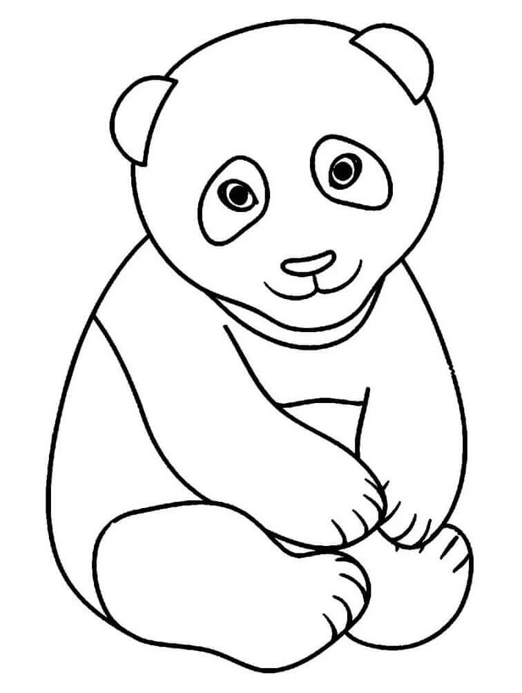Panda boyama sayfası – el becerilerini geliştirir, boyama çalışması