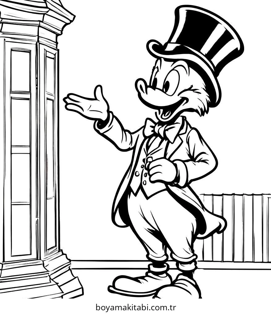 Mickey Mouse (Miki Fare) boyama sayfası – sanatsal çalışma, çocuklar için