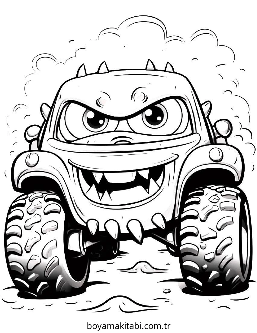 Monster Truck boyama sayfası – yaratıcılık, eğlenceli etkinlik