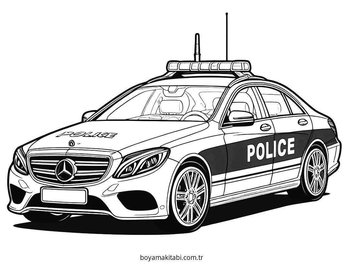 Polis Arabası Boyama