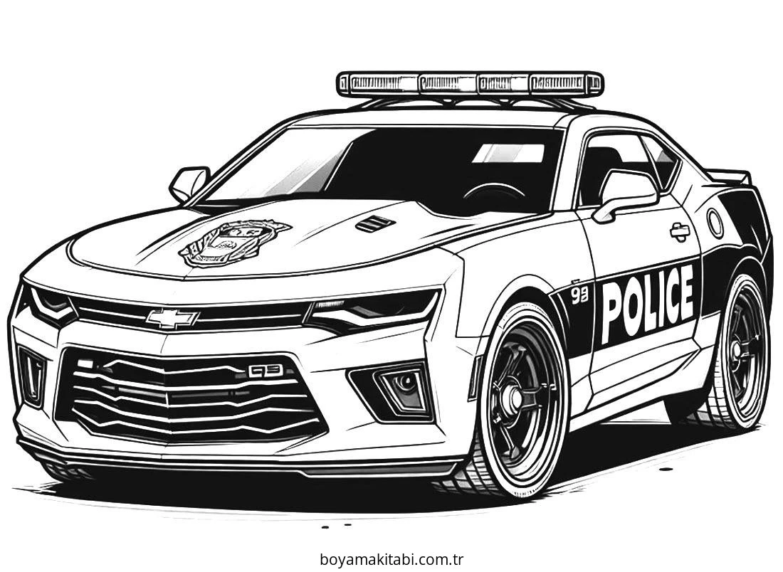 Polis Arabası Boyama
