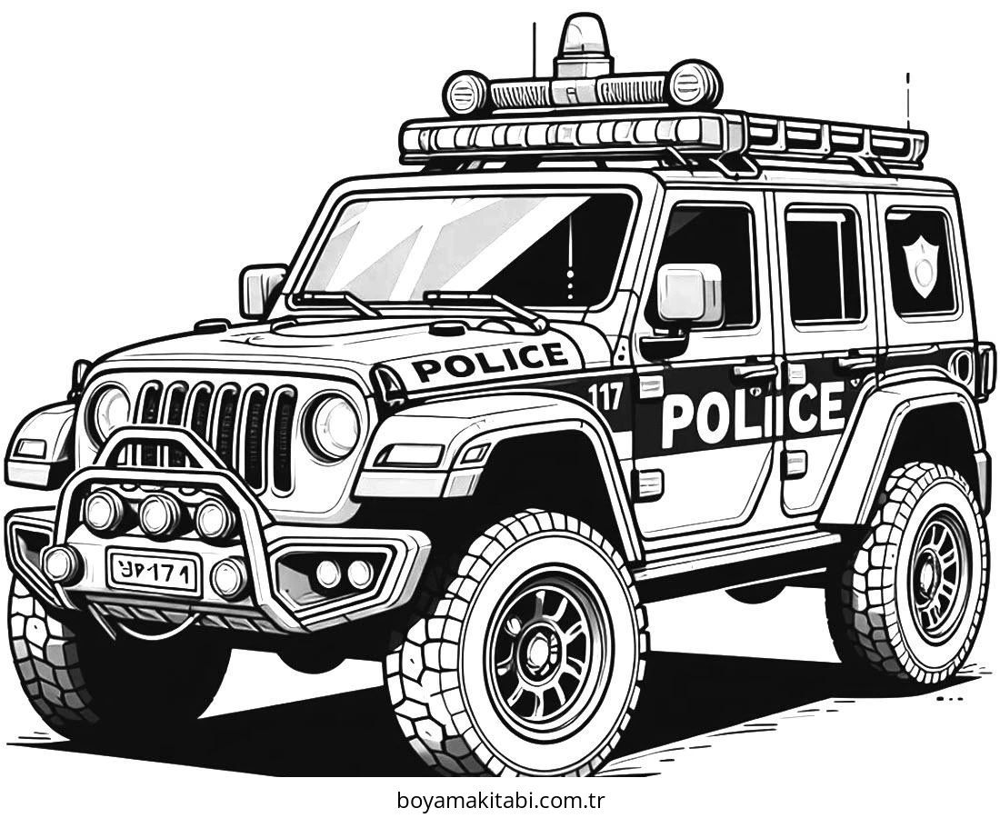 Polis Arabası Boyama