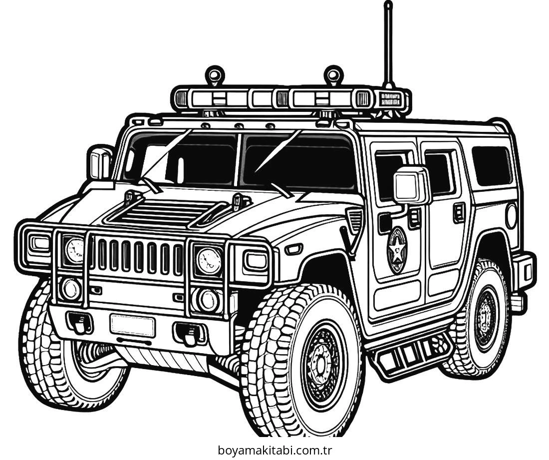 Polis Arabası Boyama