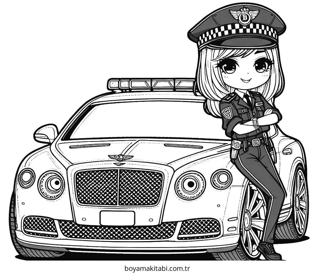 Polis Arabası Boyama