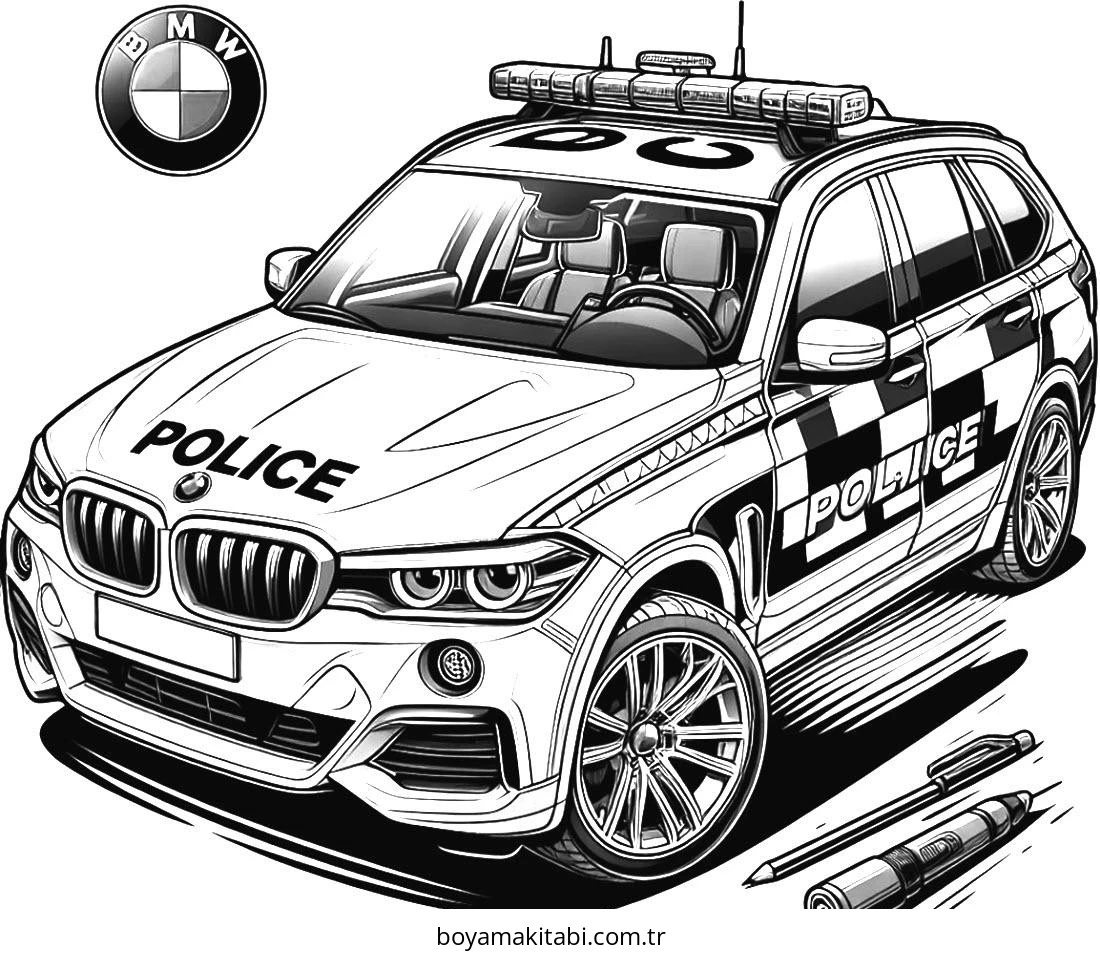 Polis Arabası Boyama