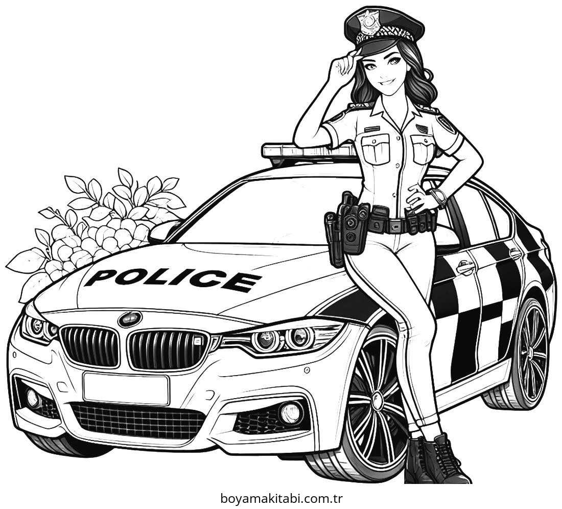 Polis Arabası Boyama