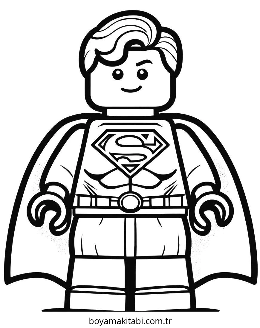 Superman boyama sayfası – boyama çalışması, yaratıcılığı geliştirir