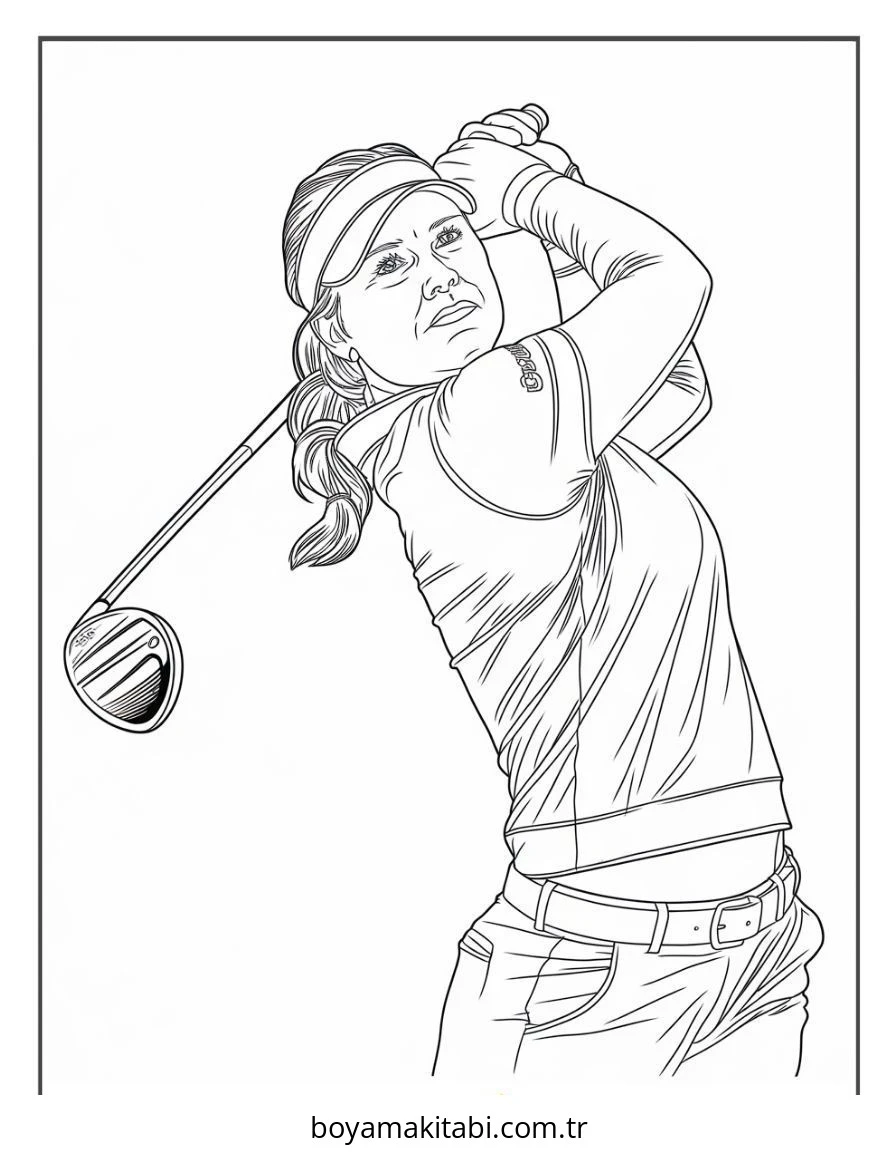 Golf boyama sayfası – yaratıcılık, eğlenceli etkinlik