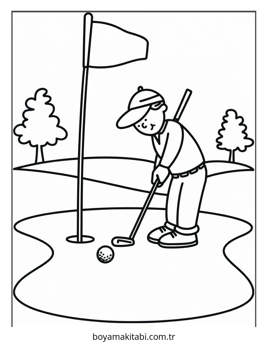 Golf boyama sayfası – yaratıcılığı geliştirir, keyifli zaman